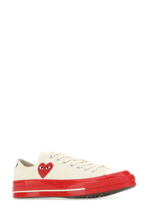 Кроссовки Comme Des Garçons X Converse из слоновой кости, белые COMME DES GARÇONS PLAY (P1K123) Кроссовки Comme Des Garçons X Converse из слоновой кости, белые COMME DES GARÇONS PLAY (P1K123)