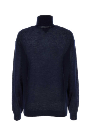 Темно-синій кашеміровий прозорий светр Blue PRADA (P26505SOOO14O5) Темно-синій кашеміровий прозорий светр Blue PRADA (P26505SOOO14O5)
