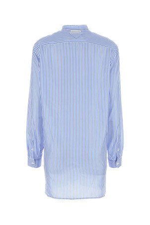 Шелковый рубашка с принтом PRADA (P3L74S23214FG) Шелковый рубашка с принтом PRADA (P3L74S23214FG)