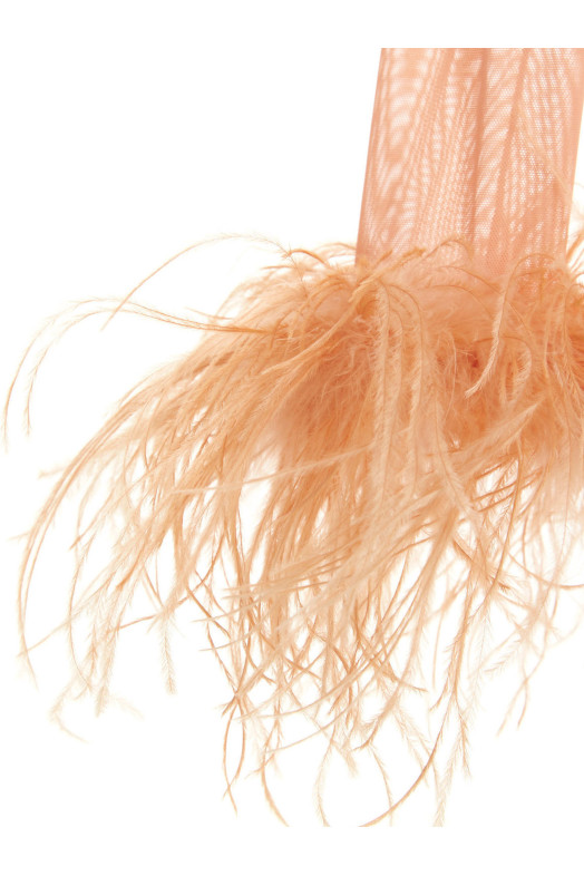 Прозорий боді з пір'ям Рожевий OSÈREE (OFY121PEACH)