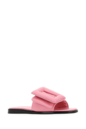 Pink leather Puffy slippers BOYY (PUFFYSANDAL) Pink leather Puffy slippers BOYY (PUFFYSANDAL)