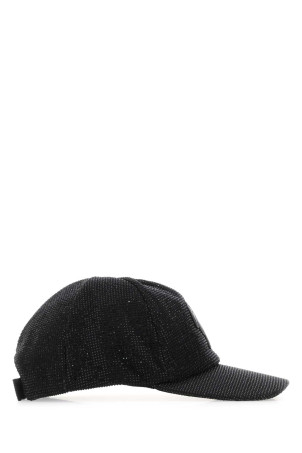 Бейсболка из хлопка с украшениями, черная PALM ANGELS (PWLB030S23FAB001) Бейсболка из хлопка с украшениями, черная PALM ANGELS (PWLB030S23FAB001)