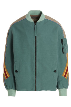 куртка-бомбер з контрастною смугою, світло-блакитна INCOTEX RED X FACETASM (FTT003FX004720MGR)