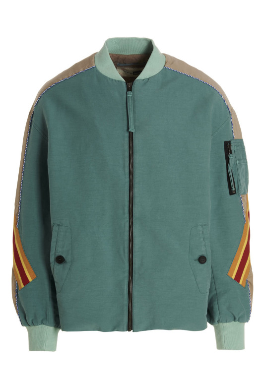 куртка-бомбер з контрастною смугою, світло-блакитна INCOTEX RED X FACETASM (FTT003FX004720MGR)