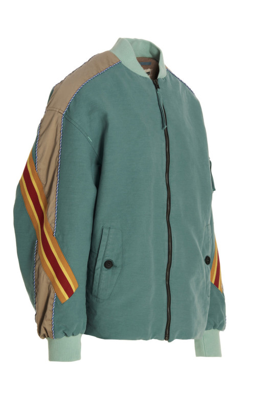 куртка-бомбер з контрастною смугою, світло-блакитна INCOTEX RED X FACETASM (FTT003FX004720MGR)