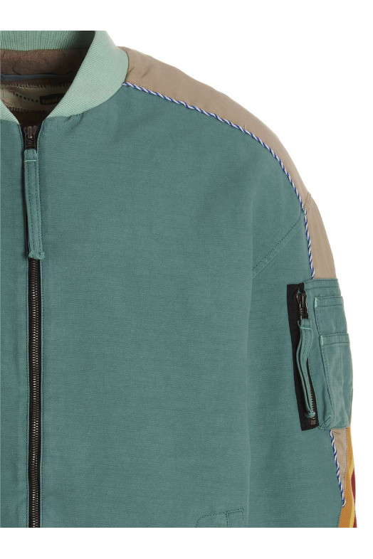 куртка-бомбер з контрастною смугою, світло-блакитна INCOTEX RED X FACETASM (FTT003FX004720MGR)