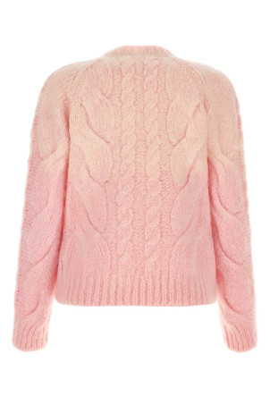 Розовый свитер из смешанной мохеровой пряжи MAISON MARGIELA (S51HL0013S18398) Розовый свитер из смешанной мохеровой пряжи MAISON MARGIELA (S51HL0013S18398)