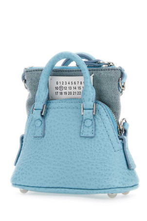 Світло-блакитна шкіра та тканина 5AC Classique Baby сумочка MAISON MARGIELA (SB3WG0025P4455) Світло-блакитна шкіра та тканина 5AC Classique Baby сумочка MAISON MARGIELA (SB3WG0025P4455)
