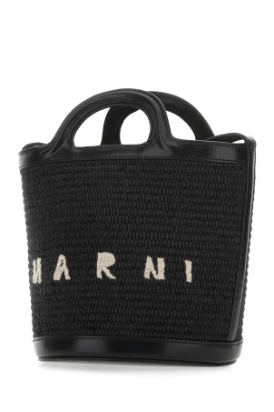 Black leather and raffia Tropicalia bucket bag Black MARNI (SCMP0056Q1P3860) Black leather and raffia Tropicalia bucket bag Black MARNI (SCMP0056Q1P3860)