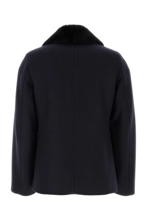 Dark blue felt coat Blue PRADA (SGC396S23212U5)