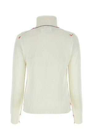 Свитер из шерсти цвета слоновой кости MAISON MARGIELA (SI0HA0006S17814) Свитер из шерсти цвета слоновой кости MAISON MARGIELA (SI0HA0006S17814)