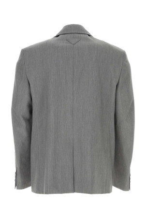 Melange grey wool blend blazer PRADA (UGM169S23113C6) Melange grey wool blend blazer PRADA (UGM169S23113C6)