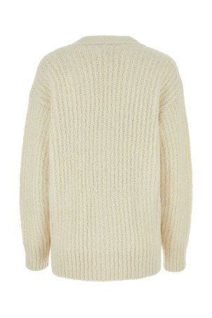 Ivory alpaca blend cardigan AMI (UKC113KN0029) Ivory alpaca blend cardigan AMI (UKC113KN0029)