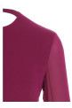 Cropped georgette top Fuchsia