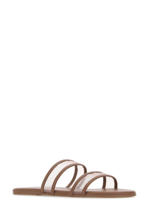 Brown leather Viv slippers TKEES (VIV02) Brown leather Viv slippers TKEES (VIV02)