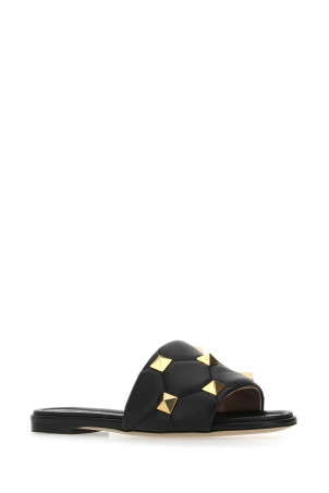 Black nappa leather Roman Stud slippers Black VALENTINO GARAVANI (WW2S0BK4ZCG) Black nappa leather Roman Stud slippers Black VALENTINO GARAVANI (WW2S0BK4ZCG)