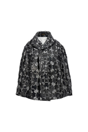Лазерная куртка с кружевом Белый/Черный COMME DES GARÇONS (GKJ0150511)