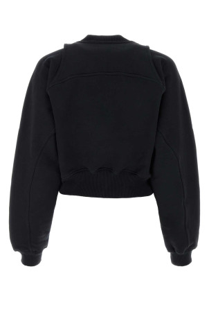 Черная хлопковая толстовка OFF WHITE (OWBA071C99FLE001) OFF-WHITE Черная хлопковая толстовка OFF WHITE (OWBA071C99FLE001) OFF-WHITE