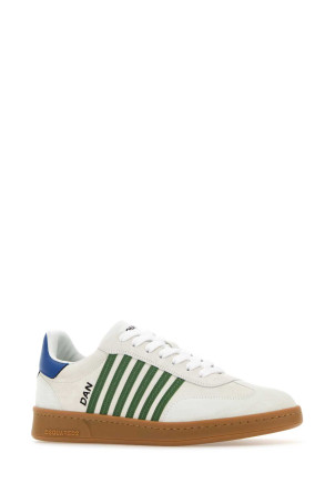 Боксерские кроссовки из замши цвета мела DSQUARED (SNM036414170001) DSQUARED2 Боксерские кроссовки из замши цвета мела DSQUARED (SNM036414170001) DSQUARED2