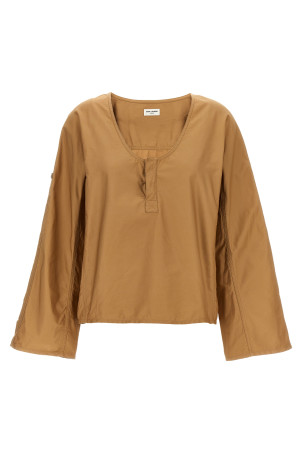 Блуза з твілу Бежева SAINT LAURENT (790080Y7I172495) Блуза з твілу Бежева SAINT LAURENT (790080Y7I172495)