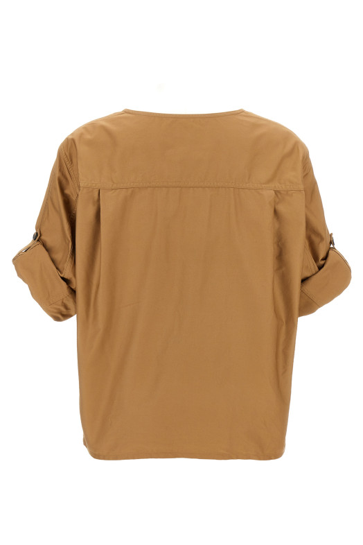 Блуза з твілу Бежева SAINT LAURENT (790080Y7I172495) Блуза з твілу Бежева SAINT LAURENT (790080Y7I172495)