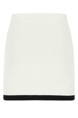 White stretch viscose blend mini skirt T BY ALEXANDER WANG (4KC1225012) White stretch viscose blend mini skirt T BY ALEXANDER WANG (4KC1225012)