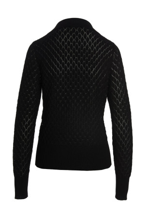 Knit polo shirt Black