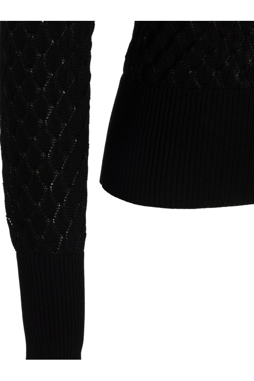 Knit polo shirt Black