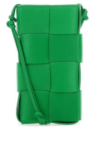 Grass green leather phone case BOTTEGA VENETA (730541VCQC4)