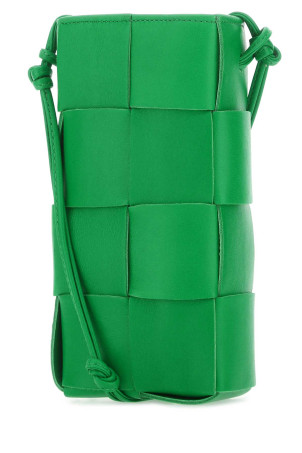 Grass green leather phone case BOTTEGA VENETA (730541VCQC4)