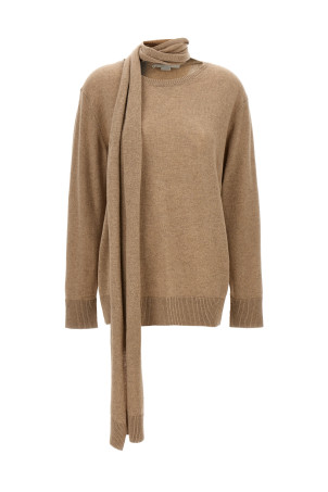 Scarf detail sweater Beige Scarf detail sweater Beige