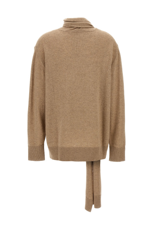 Светр з деталями у вигляді шарфа Бежевий STELLA MCCARTNEY (6K07973S25132505) Светр з деталями у вигляді шарфа Бежевий STELLA MCCARTNEY (6K07973S25132505)