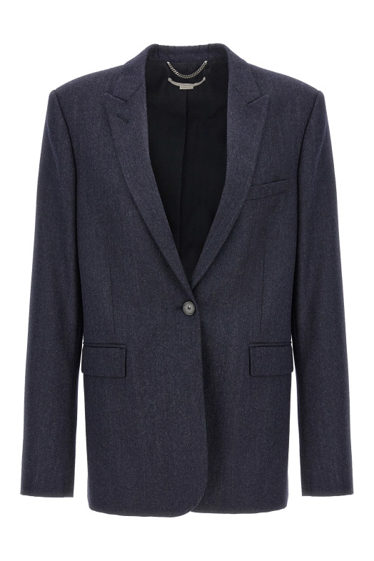 Однобортний вовняний блейзер Синій STELLA MCCARTNEY 6501173CU7034000 Однобортний вовняний блейзер Синій STELLA MCCARTNEY 6501173CU7034000