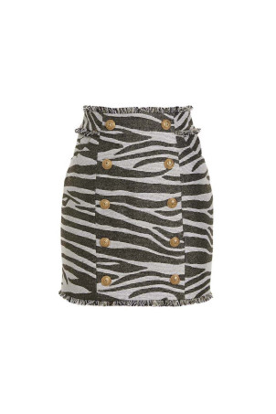 Спідниця Lurex Zebra' різнокольорова BALMAIN (AF1LB815VC80GAD)