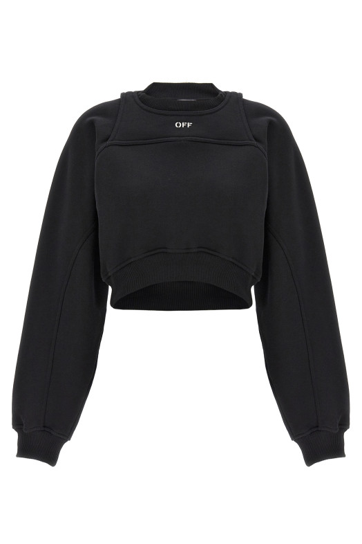 Cropped sweatshirt Black-grey Cropped sweatshirt Black-grey