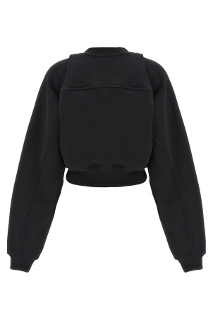 Cropped sweatshirt Black-grey Cropped sweatshirt Black-grey