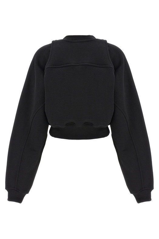 Cropped sweatshirt Black-grey Cropped sweatshirt Black-grey
