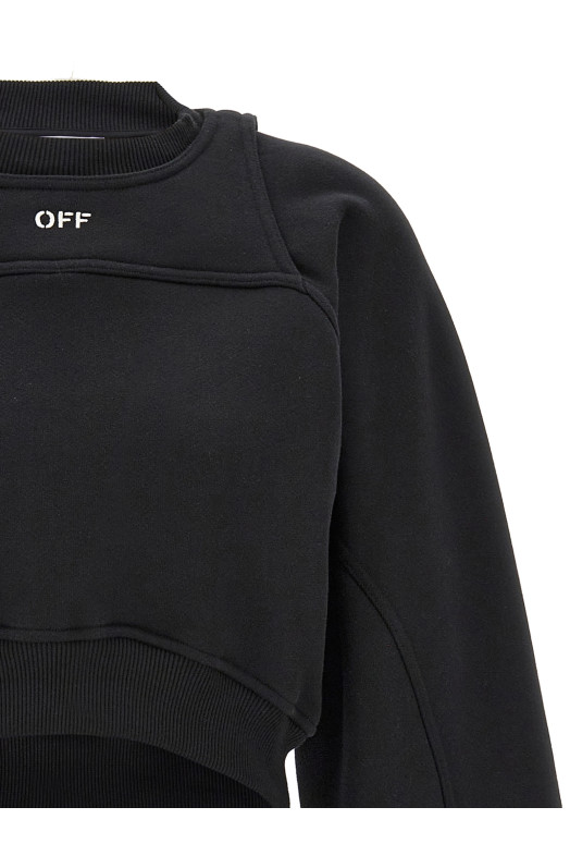 Cropped sweatshirt Black-grey Cropped sweatshirt Black-grey