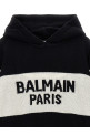 Сукня з капюшоном і логотипом Чорно-сіра BALMAIN KIDS (BV1B40Z2361930AV) Сукня з капюшоном і логотипом Чорно-сіра BALMAIN KIDS (BV1B40Z2361930AV)