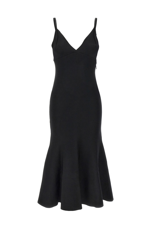 Эластичное трикотажное платье средней длины Черное ROLAND MOURET (RMRS23003MBLACK) Эластичное трикотажное платье средней длины Черное ROLAND MOURET (RMRS23003MBLACK)