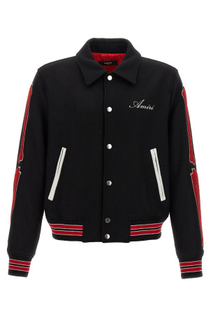 Куртка-бомбер «Bones» Черная (AMOUVY1009BLACKRED)