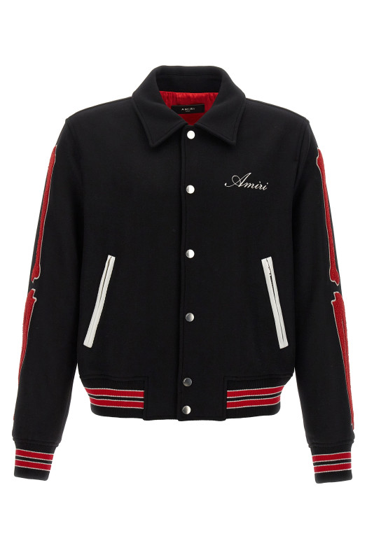 Куртка-бомбер «Bones» Черная (AMOUVY1009BLACKRED) Куртка-бомбер «Bones» Черная (AMOUVY1009BLACKRED)