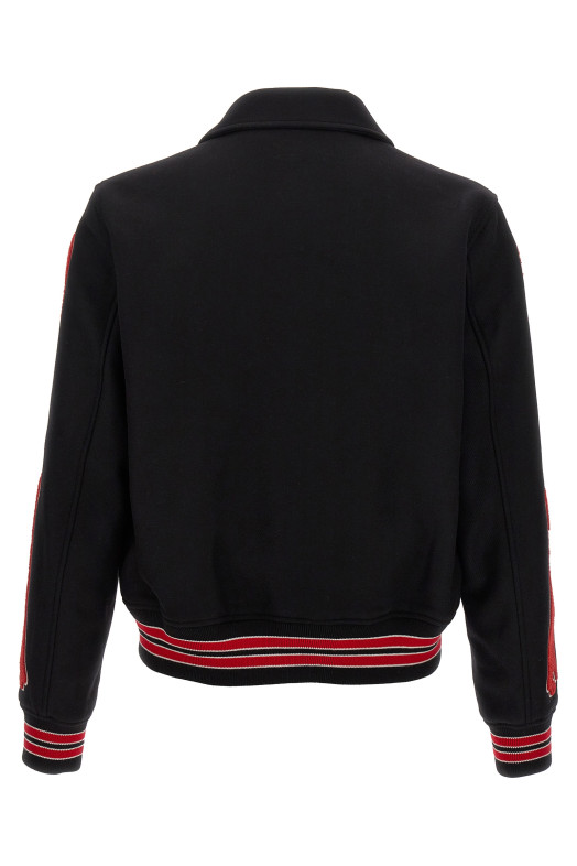 Куртка-бомбер «Bones» Черная (AMOUVY1009BLACKRED) Куртка-бомбер «Bones» Черная (AMOUVY1009BLACKRED)