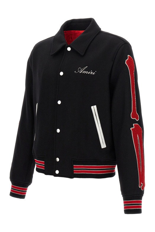 Куртка-бомбер «Bones» Черная (AMOUVY1009BLACKRED) Куртка-бомбер «Bones» Черная (AMOUVY1009BLACKRED)