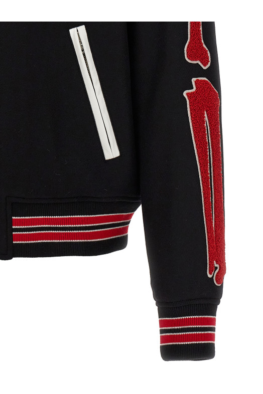 Куртка-бомбер «Bones» Черная (AMOUVY1009BLACKRED) Куртка-бомбер «Bones» Черная (AMOUVY1009BLACKRED)