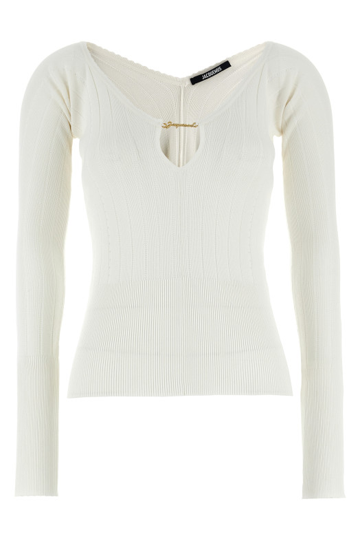 JACQUEMUS 'Le haut Pralù' топ білий (24E241KN3572358110) JACQUEMUS 'Le haut Pralù' топ білий (24E241KN3572358110)