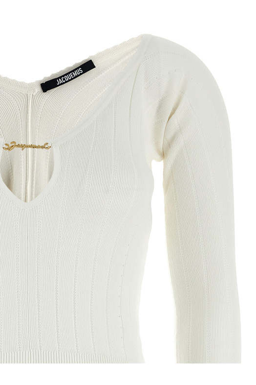 JACQUEMUS 'Le haut Pralù' топ білий (24E241KN3572358110) JACQUEMUS 'Le haut Pralù' топ білий (24E241KN3572358110)