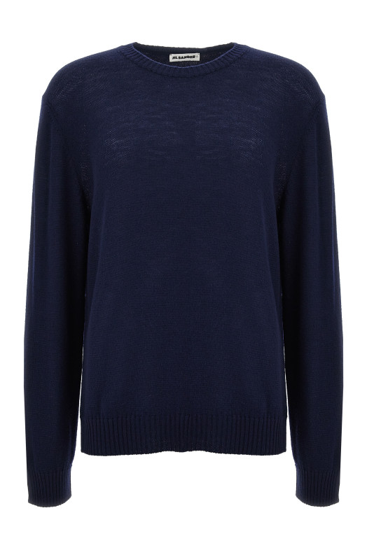 Светр з вишитим логотипом Синій JIL SANDER (J47GP0026J14524402) Светр з вишитим логотипом Синій JIL SANDER (J47GP0026J14524402)