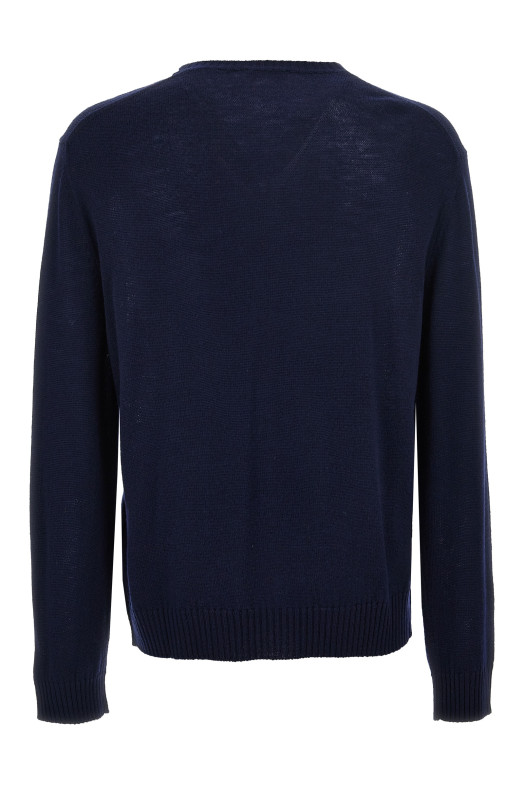 Светр з вишитим логотипом Синій JIL SANDER (J47GP0026J14524402) Светр з вишитим логотипом Синій JIL SANDER (J47GP0026J14524402)
