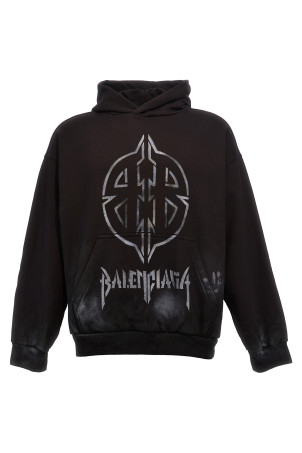 'Metal BB Stencil' hoodie Black-grey